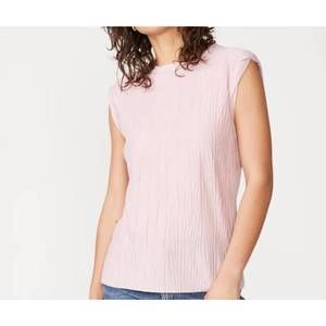 NEW STATESIDE knit plisse shortsleeve top in pink